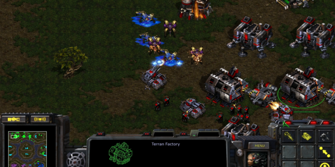 game tua di PC: Sebuah adegan dari StarCraft