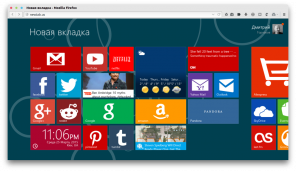 Rumah Windows 8 gaya untuk browser