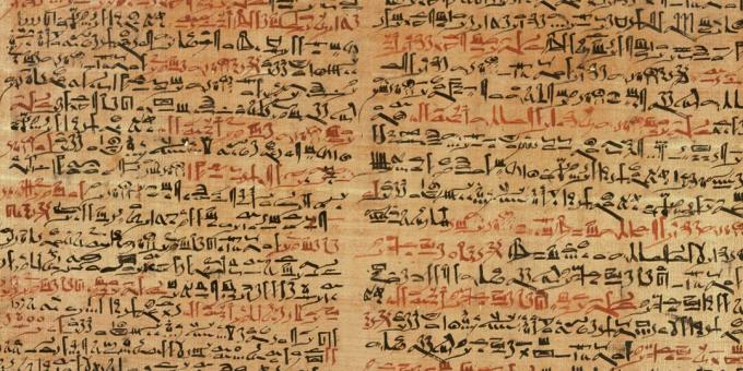 Fragmen dari papirus Edwin Smith