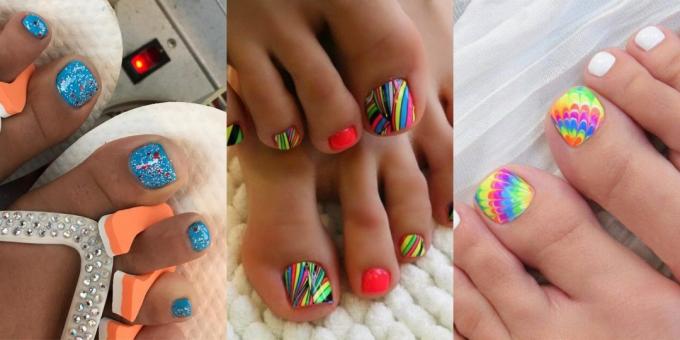 pedicure trendi 2018: Abstractions