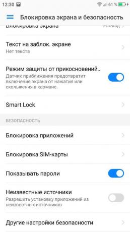 mengunci layar pada Android. Smart Lock