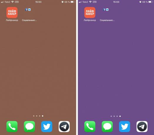 Cara membuat folder transparan dan dermaga bar di iOS 12