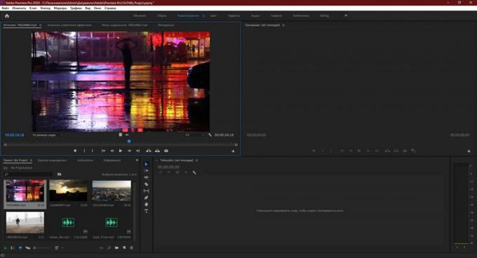 Adobe Premiere Pro: klik dua kali