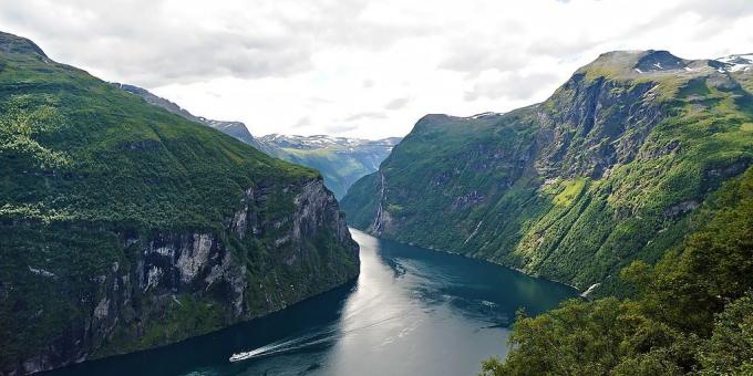 Mana harus pergi di Eropa: Geiranger fjord, Norwegia
