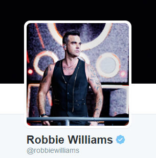 rekening Robbie Williams' Twitter otentik