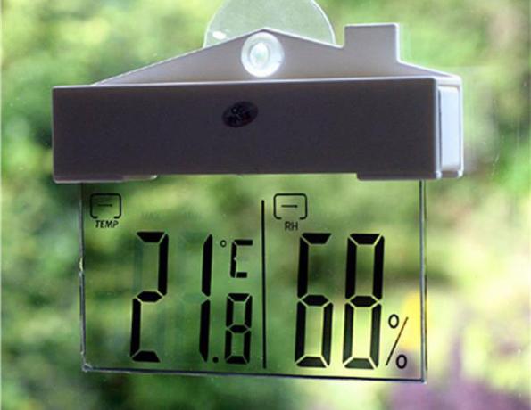 Transparan Jendela Thermometer