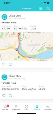 Aplikasi mobile gambaran Runkeeper untuk iPhone