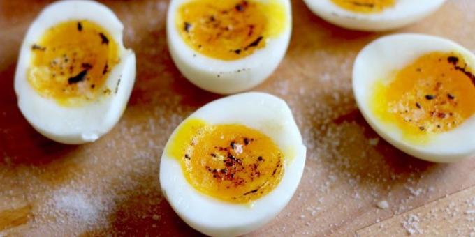 Telur piring: telur rebus