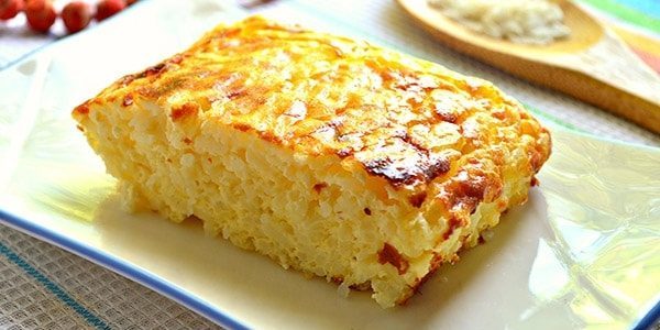 resep keju casserole: Cottage keju dan casserole beras 