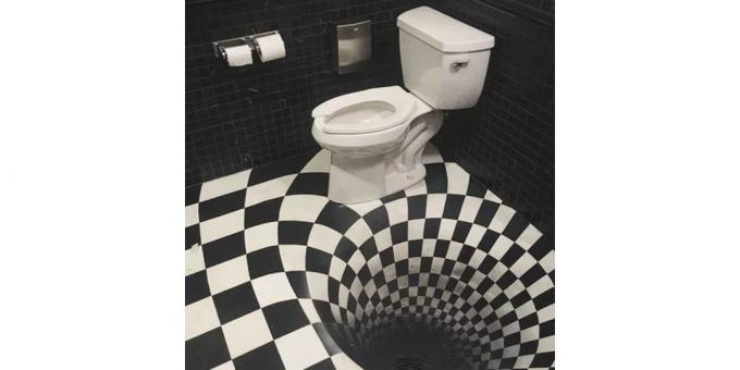 desain toilet: 3D-Wallpaper