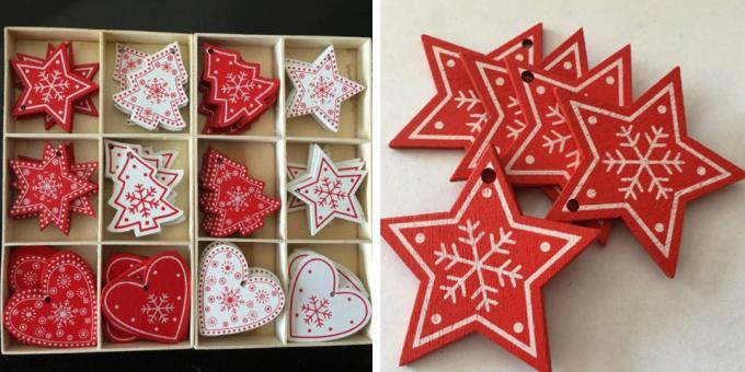 mainan Natal dengan AliExpress: hati dan pohon Natal