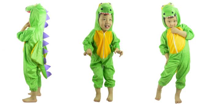 Kostum untuk Halloween: dinosaurus