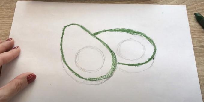 Lingkari alpukat dan gambar lingkaran