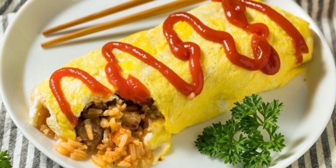 Omurice dengan ayam