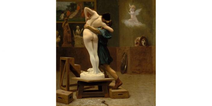 Hubungan Parasosial: Pygmalion dan Galatea, lukisan oleh Jean-Léon Jerome, 1890