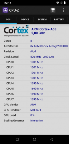 UMIDIGI Z2: CPU-Z