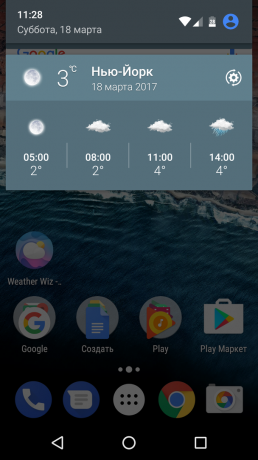 Cuaca Wiz: widget besar