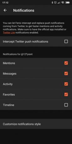 Aplikasi untuk akses ke akun Twitter pada Android: Fenix ​​2