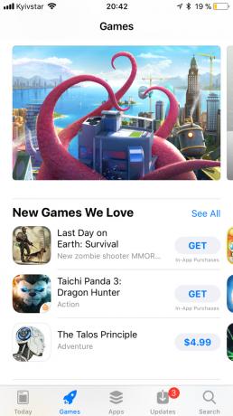 App Store di iOS 11: horisontal bergulir 2