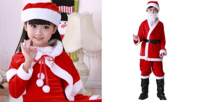 kostum Tahun Baru untuk anak-anak: pembantu Santa