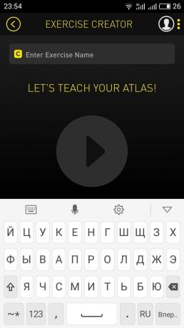 Atlas Wristband: menciptakan latihan Anda sendiri