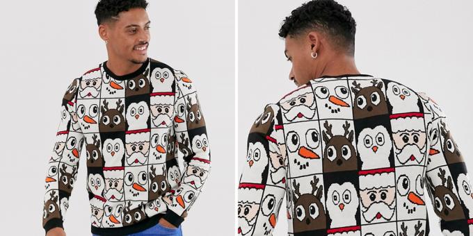 sweater Natal dengan pola berkesinambungan Asos Desain