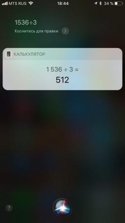 Siri: Kalkulator