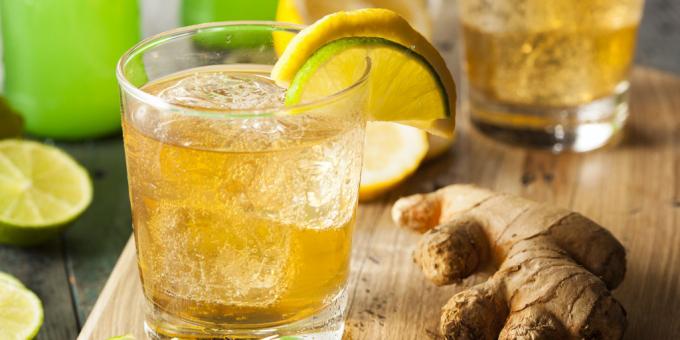 cocktail pelangsing dengan jahe, lemon dan madu