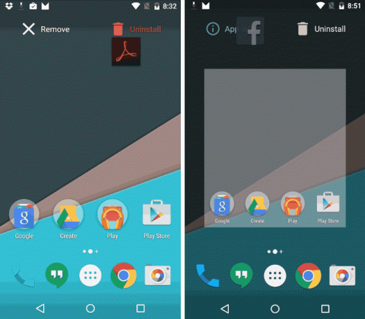 Aplikasi Android M uninstall