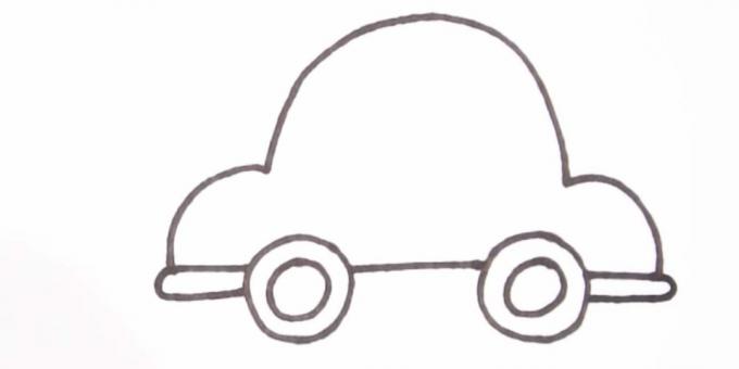 Cara menggambar mobil: cat bagian bawah mobil