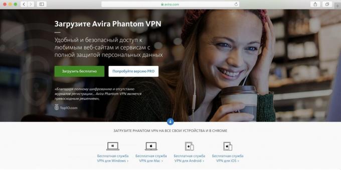 Terbaik Free VPN untuk PC, android dan iPhone - Avira phantom VPN