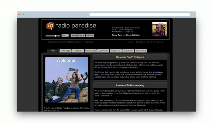 Musik dalam format dalam format FLAC: Radio Paradise