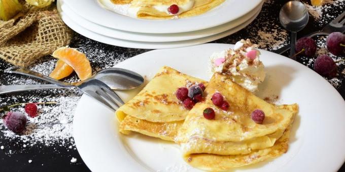 Pancake tanpa telur dengan susu