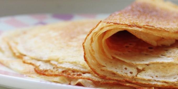 pancake kerawang tanpa telur dengan susu, yogurt dan air