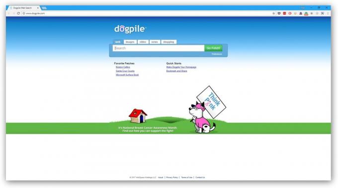 Kebanyakan mesin pencari: Dogpile