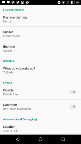 Pilihan F.lux Android