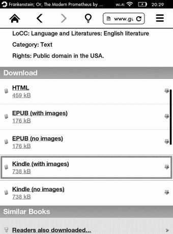 Bagaimana meng-upload buku di Kindle: Download melalui browser