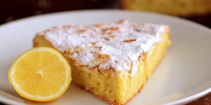 Lemon-almond cake tanpa tepung