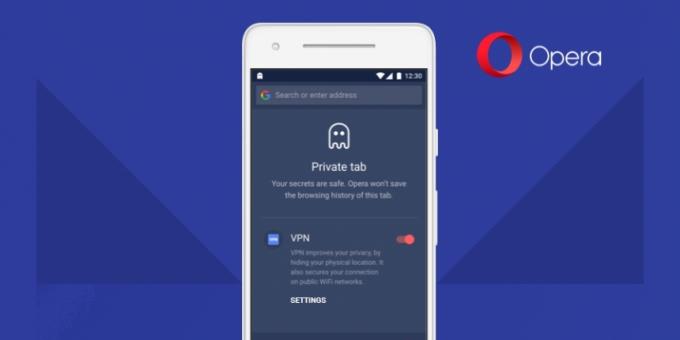 Built-in VPN untuk Android-perangkat dengan Opera beta