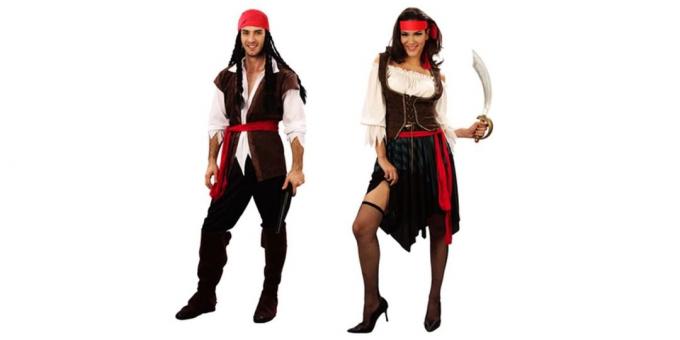 kostum Natal untuk orang dewasa: bajak laut