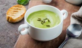 Kacang hijau dan sup krim alpukat