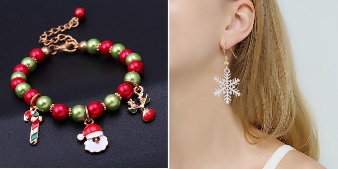 Produk dengan AliExpress untuk membuat suasana Tahun Baru: Perhiasan, gelang, anting-anting