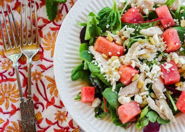salad dengan semangka: resep