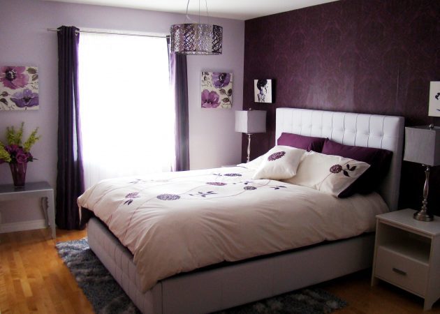 Kecil kamar tidur: warna aksen