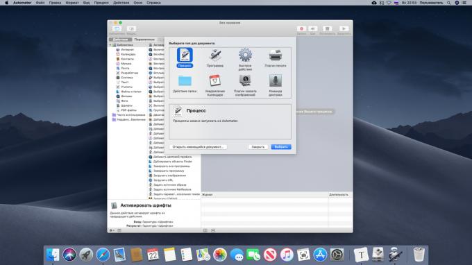 Konfigurasi Mac: otomatisasi tindakan