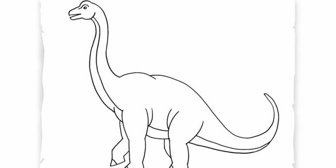 Cara menggambar brachiosaurus