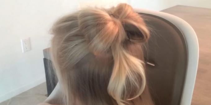 Gaya rambut untuk anak perempuan: rambut lepas dengan busur