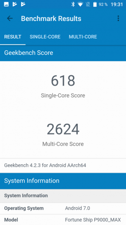 Dilindungi smartphone Poptel P9000 Max: GeekBench