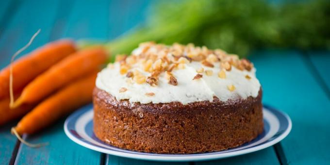 Kue keju cottage dengan wortel
