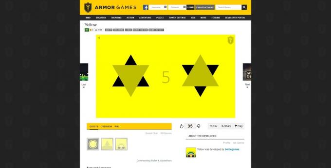 Permainan puzzle online: Kuning dan Merah